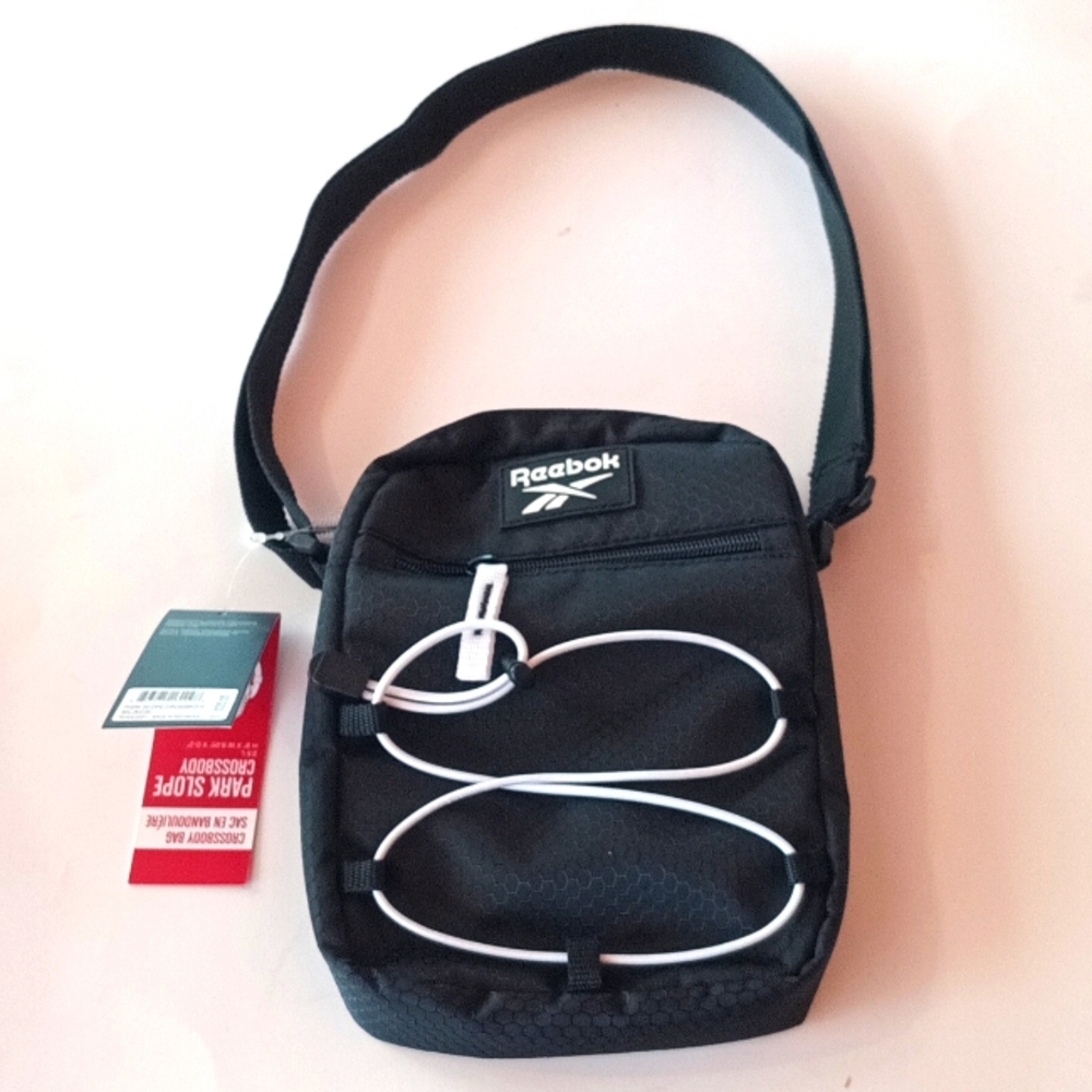 Reebok black gym bag park slope crossbody for women NWT